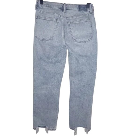 Abercrombie & Fitch The Boyfriend Mid Rise Acid Wash Retro Straight Leg Jeans 0S - Picture 3 of 4